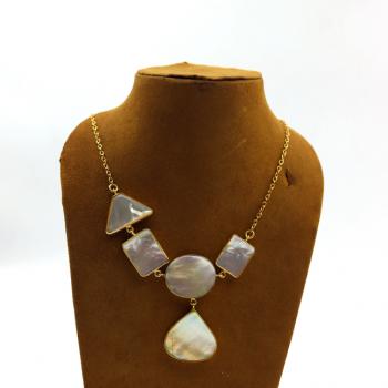 Gold Plated MOP Necklace - Timeless Elegance with a Touch of Luxury